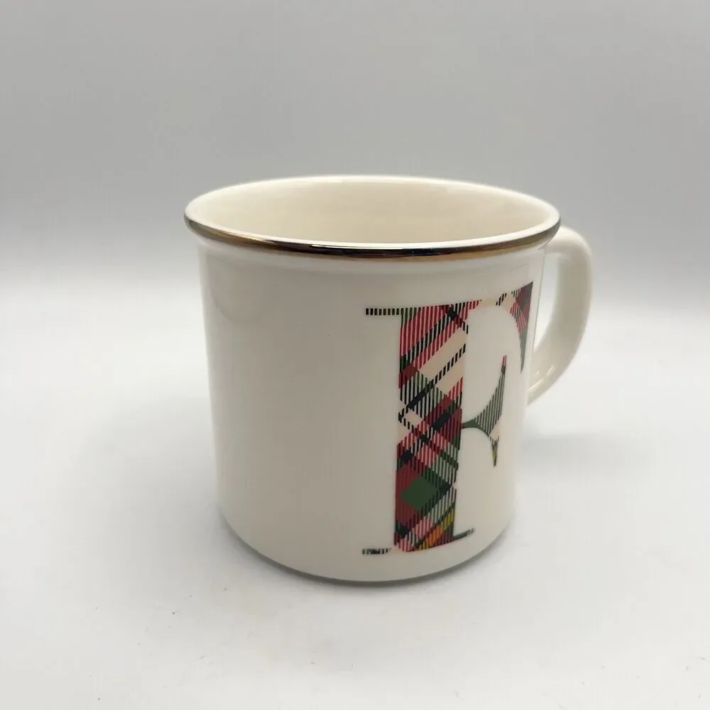 POTTERY BARN STEWART PLAID LETTER 